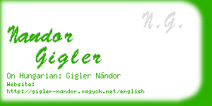 nandor gigler business card
